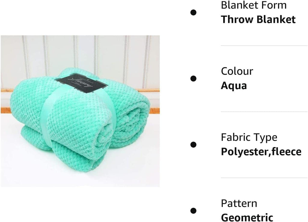 NFK Popcorn Waffle Fleece Throw Blanket