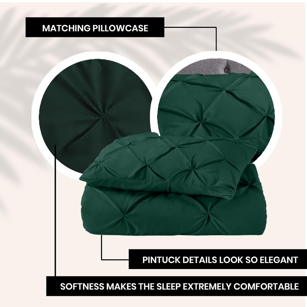 NFK Pin Tuck Diamond Duvet Cover Set