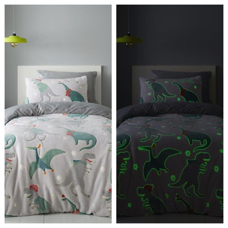 NFK Glow in the Dark Teddy Fleece Duvet Cover Set