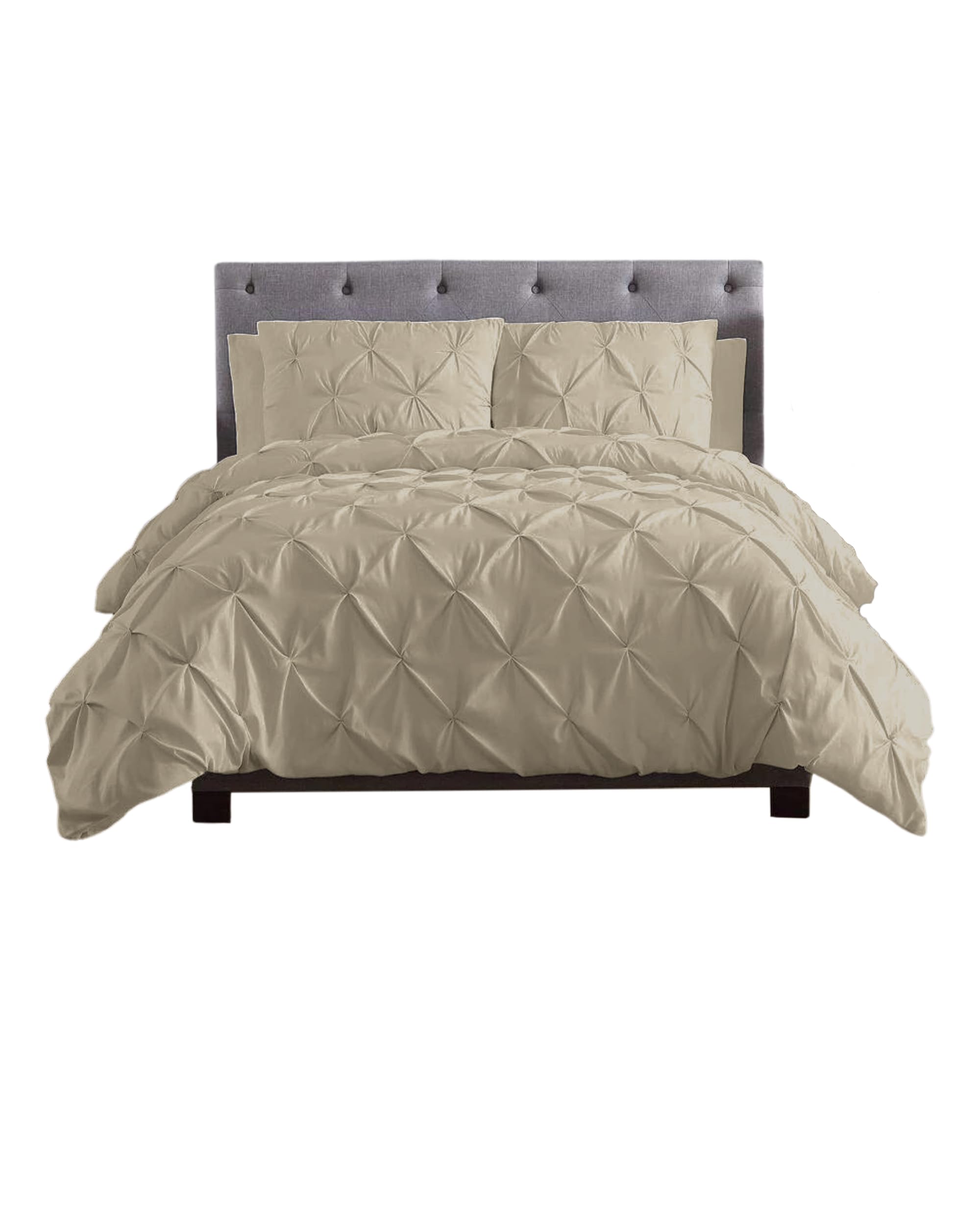 NFK Pin Tuck Diamond Duvet Cover Set