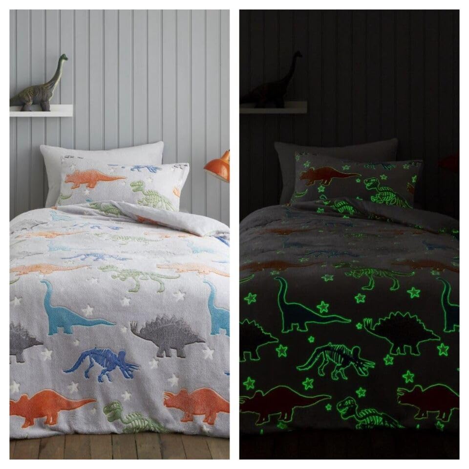 NFK Glow in the Dark Teddy Fleece Duvet Cover Set