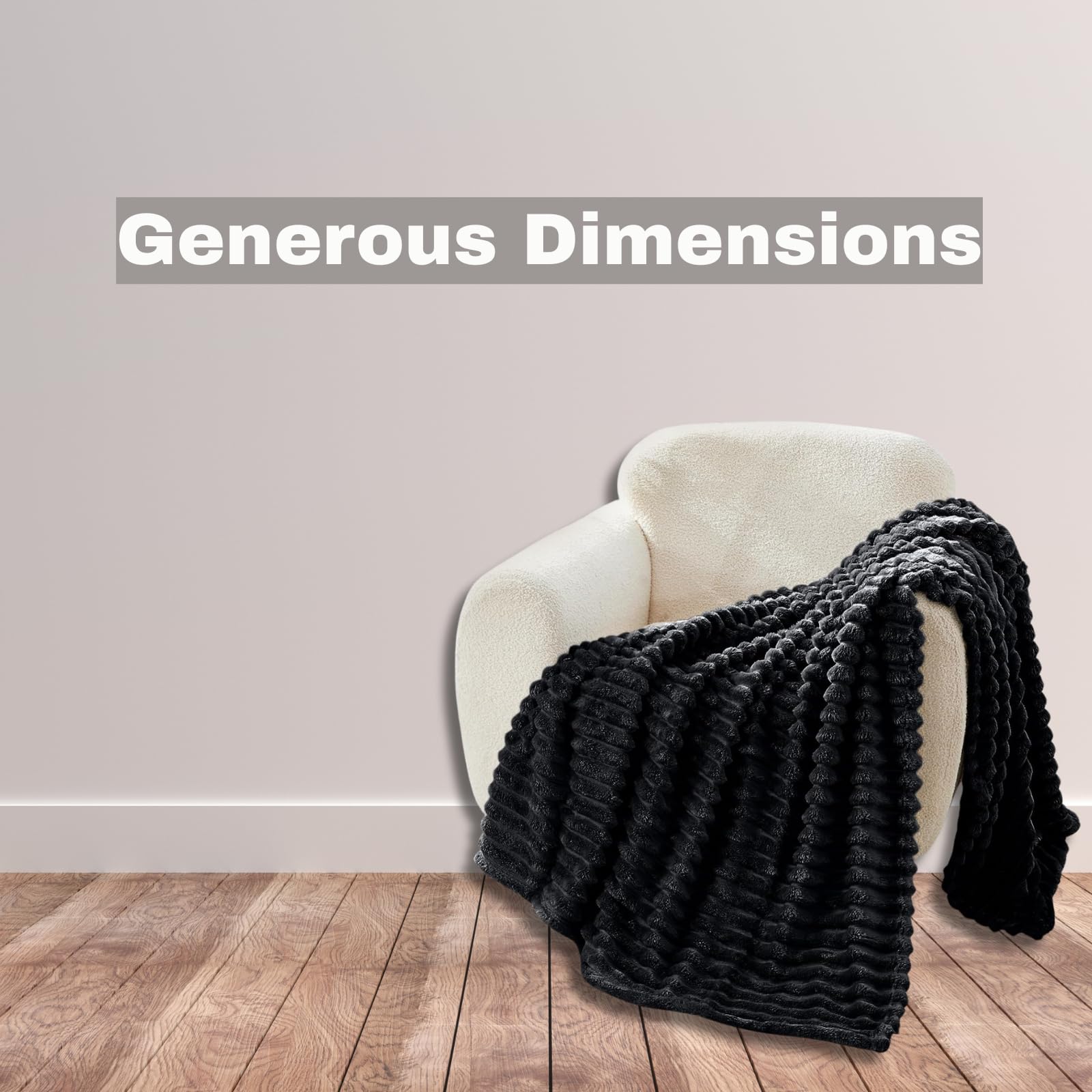 NFK Luxury Chunky Ribbed Throw Blanket