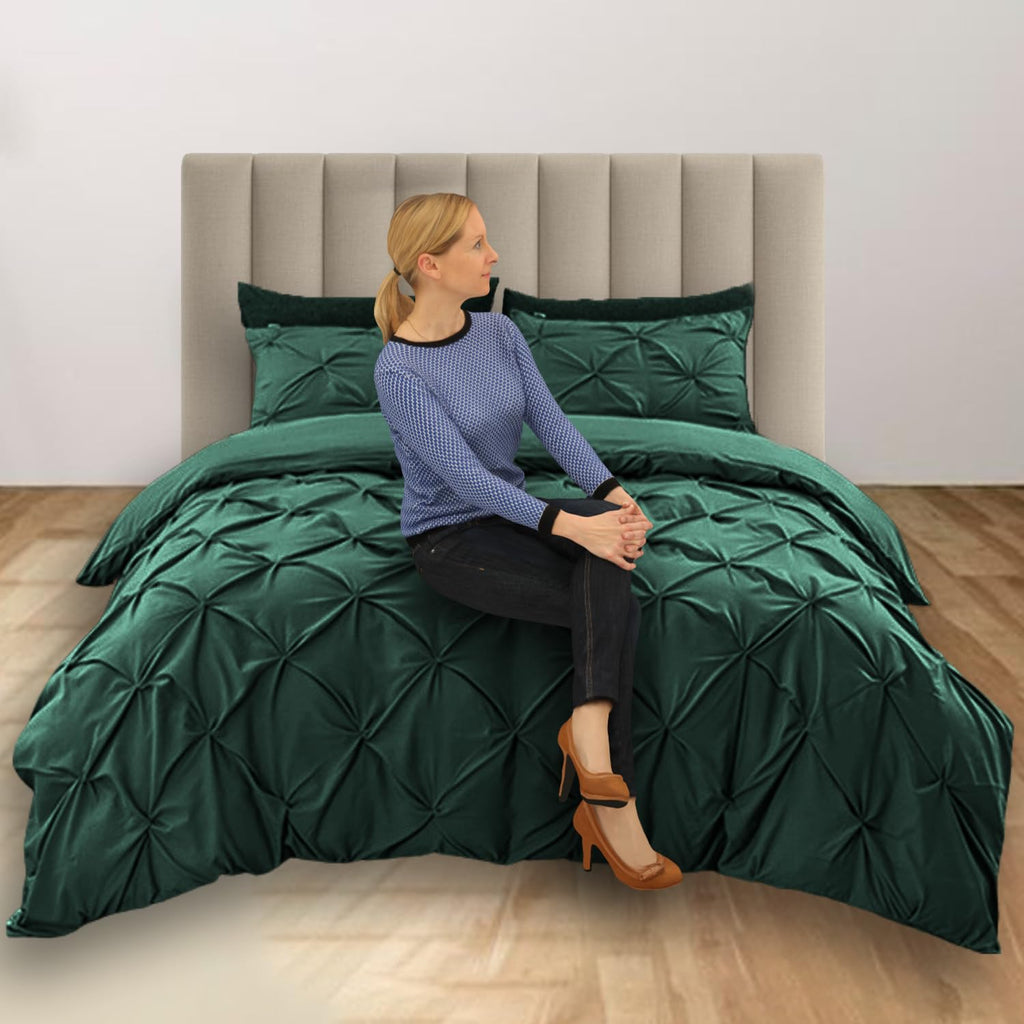 NFK Pin Tuck Diamond Duvet Cover Set