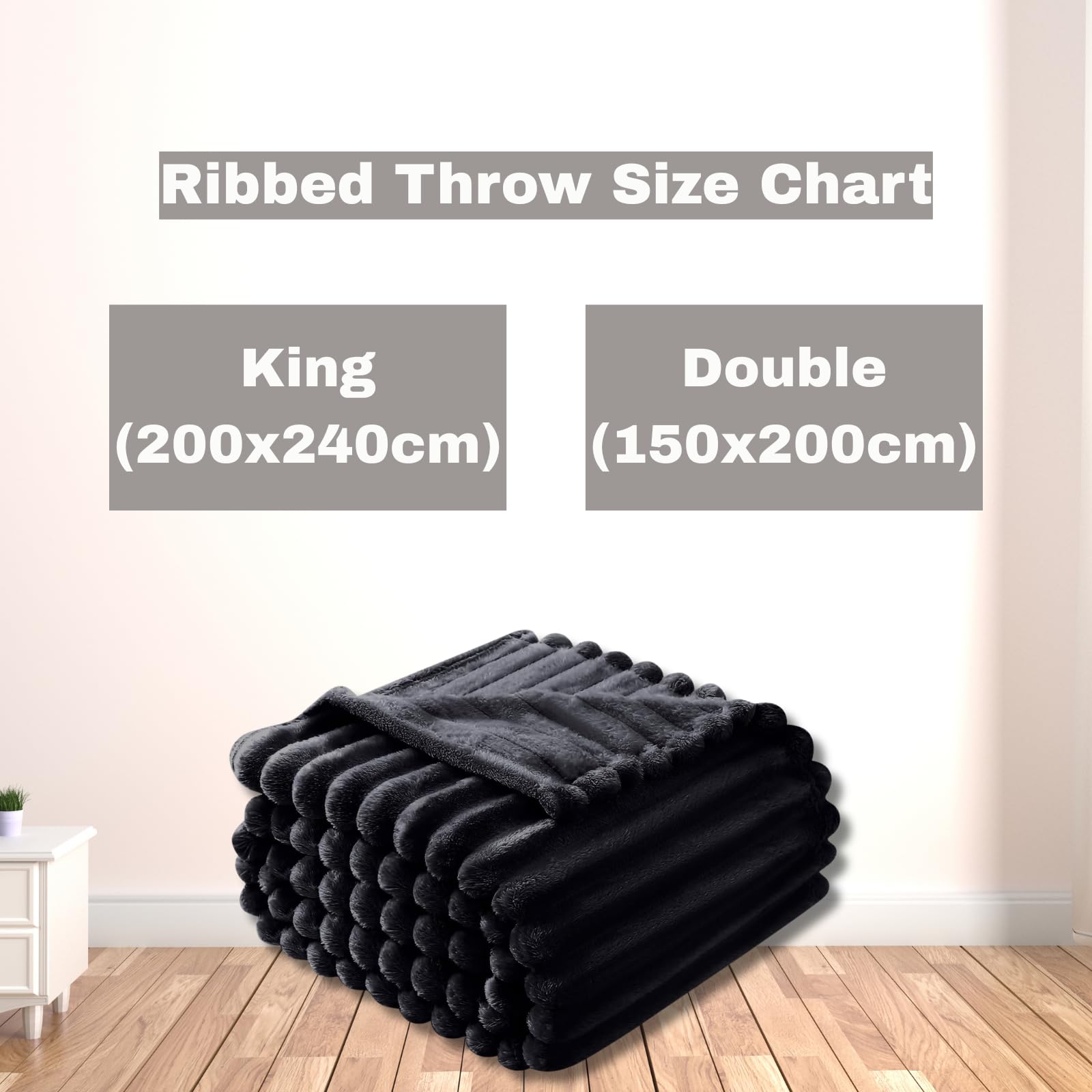 NFK Luxury Chunky Ribbed Throw Blanket