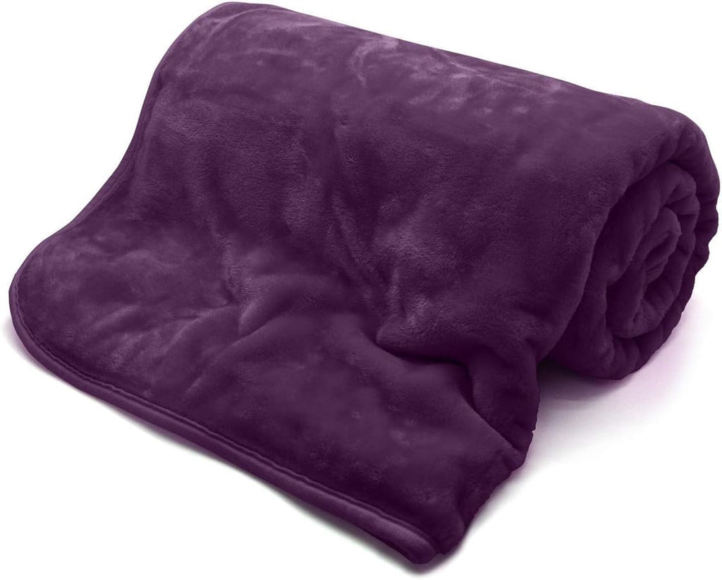 NFK Faux Fur Fleece Throw Blanket