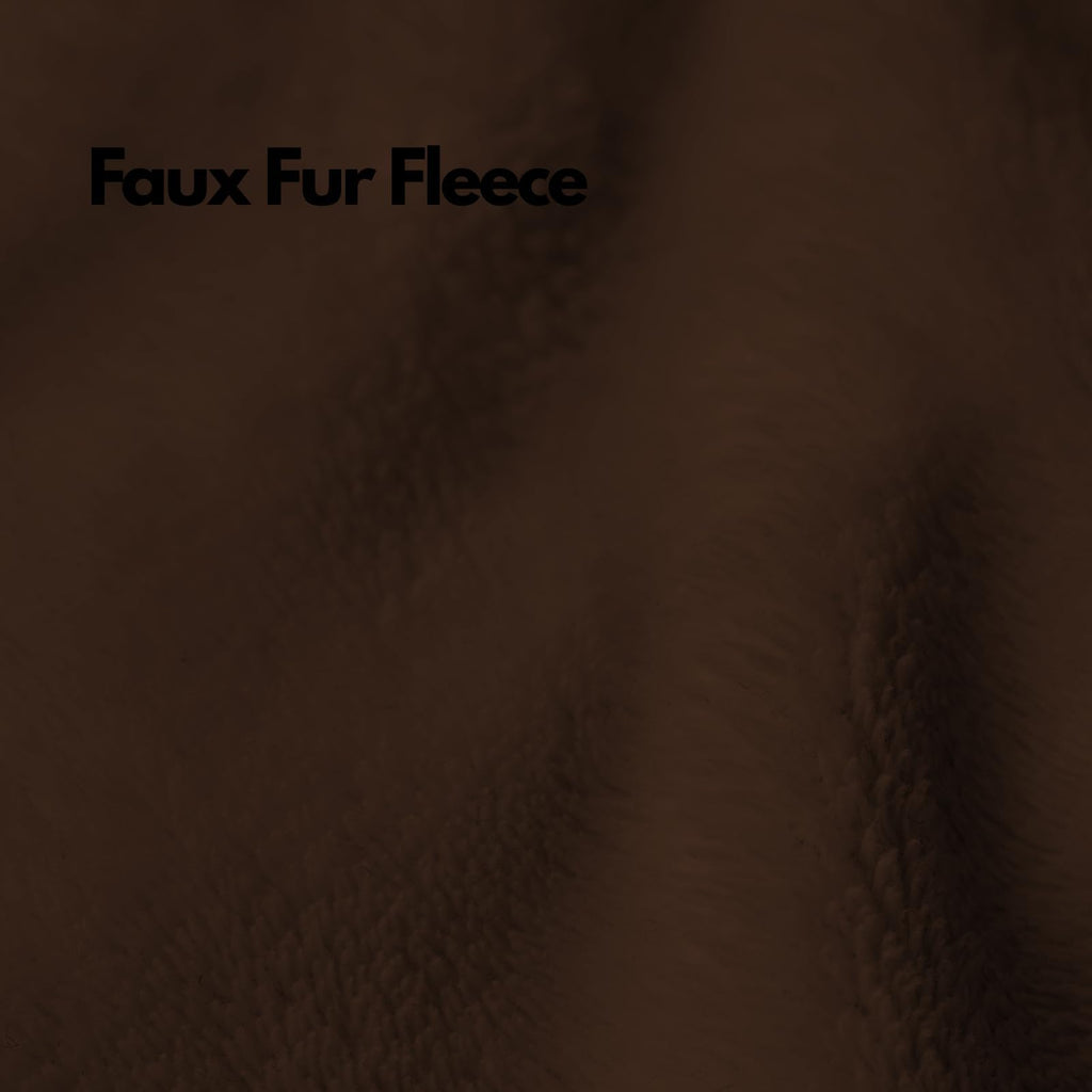 NFK Faux Fur Fleece Throw Blanket