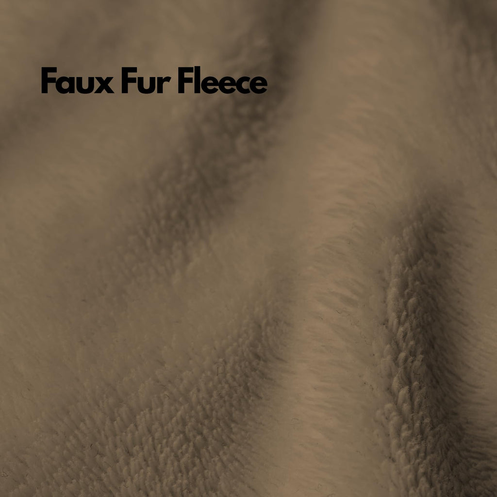 NFK Faux Fur Fleece Throw Blanket